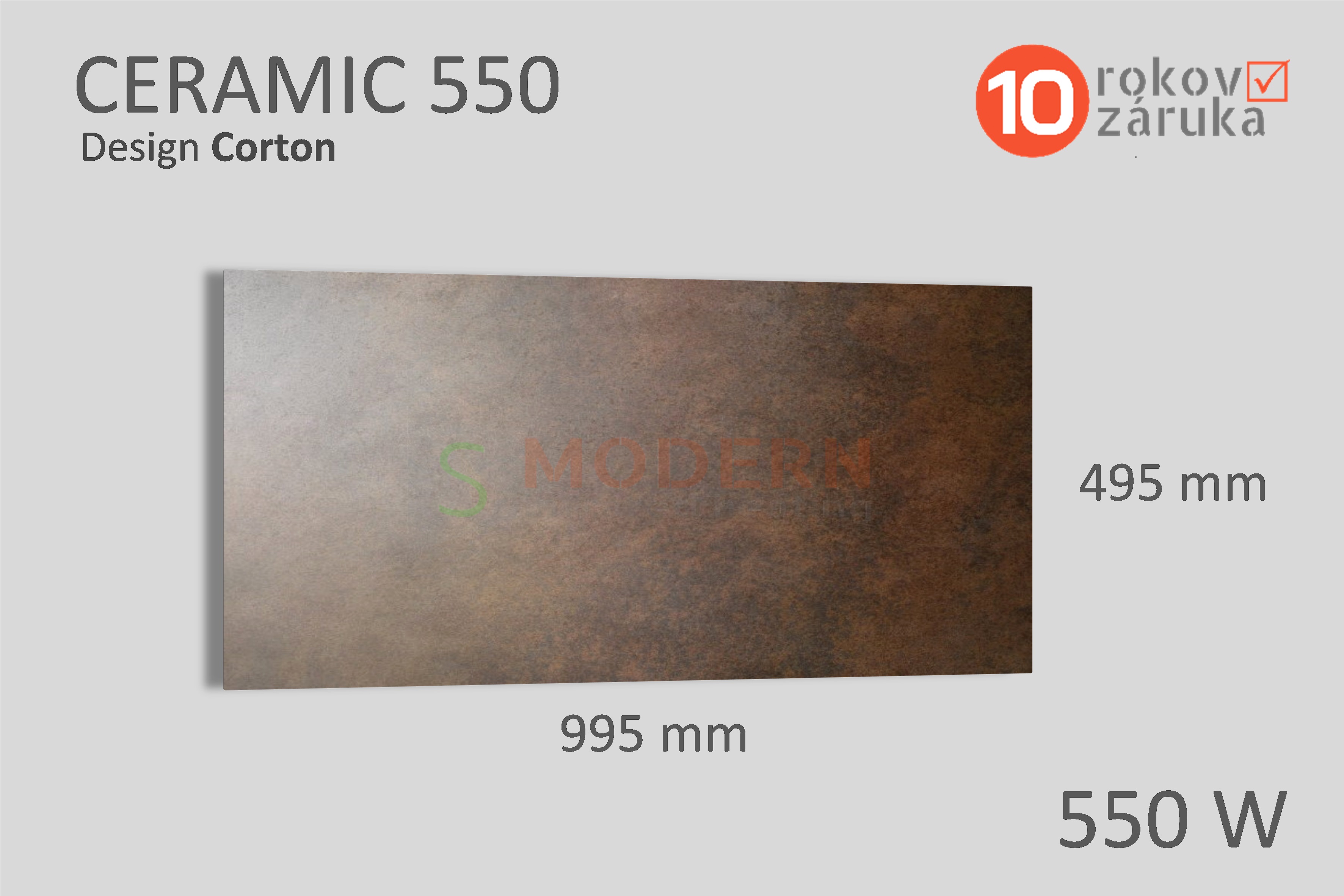 Infrapanel SMODERN® CERAMIC 550 / 550 W