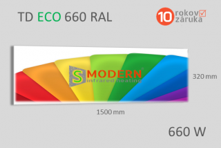Infrapanel SMODERN® DELUXE TD ECO TD660 / 660 W barevný